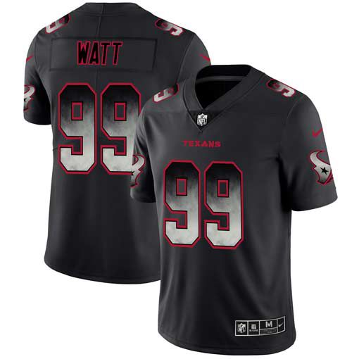 Men Houston Texans #99 Watt Nike Teams Black Smoke Fashion Limited NFL Jerseys